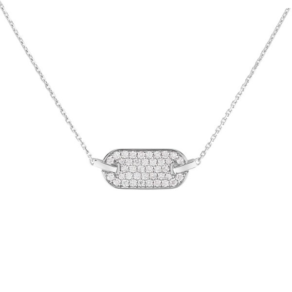 Collier So Shocking Singulière horizontal en or blanc et diamants