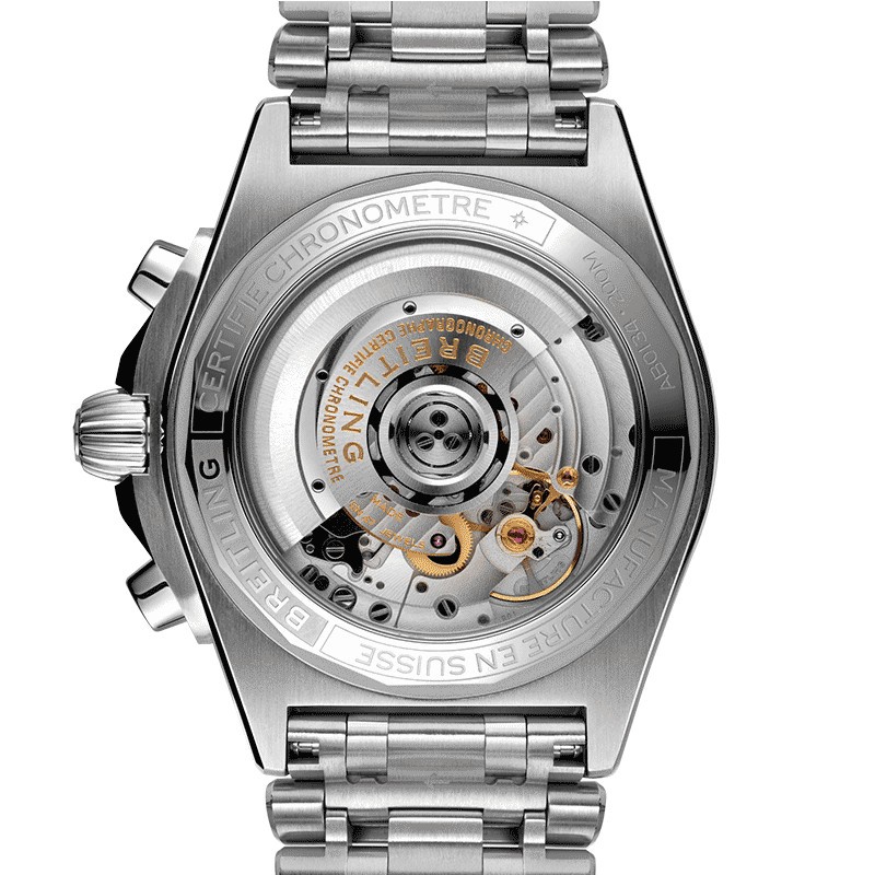 Montre Breitling Chronomat B01 Chronograph cadran cuivre bracelet acier 42 mm AB0134101K1A1