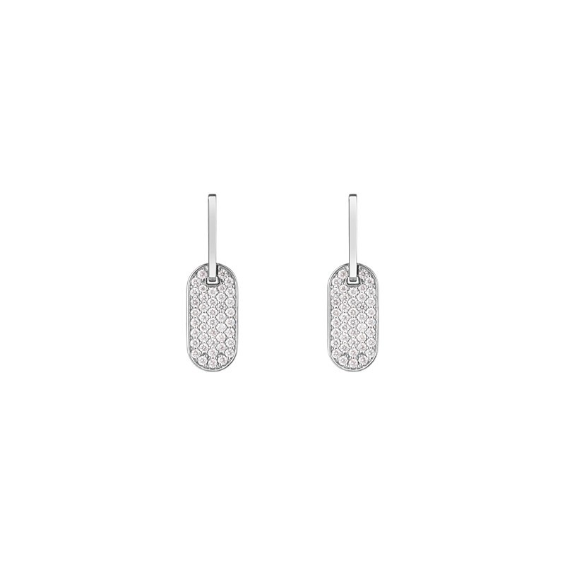 Boucles d'oreilles So Shocking Lune di miele en or blanc et diamants