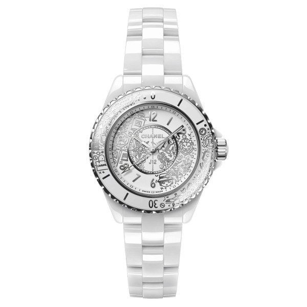 Montre Chanel J12.20 quartz céramique blanche et acier Edition Limitée 33 mm 2020 ex.