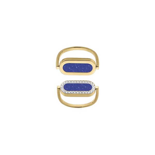 Bague So Shocking réversible Inverso en or jaune lapis lazuli et diamants