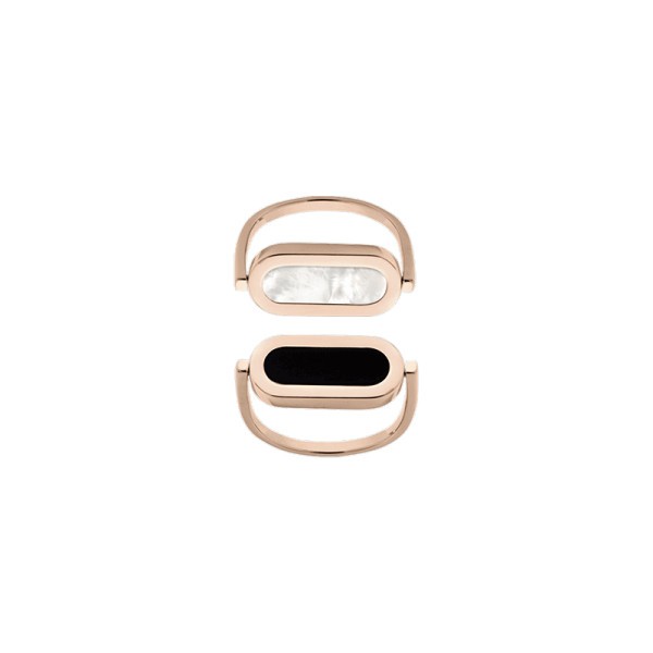 Reversible So Shocking Inverso ring in pink gold mother-of-pearl and onyx