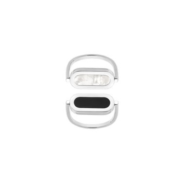 Reversible So Shocking Inverso ring white gold mother-of-pearl and onyx