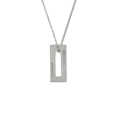 Médaille Le Gramme Rectangle 1,5 g en argent 925 Lisse Brossé