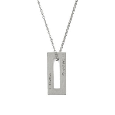 Médaille Le Gramme Rectangle 1,5 g en argent 925 Lisse Brossé