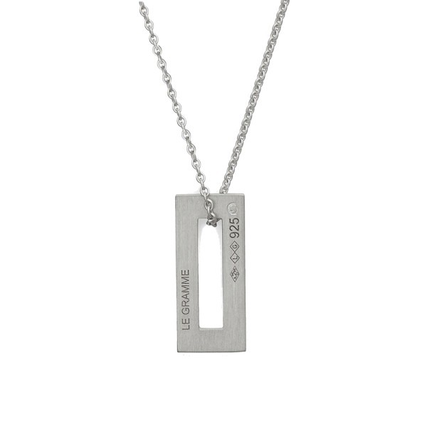 Médaille Le Gramme Rectangle 1,5 g en argent 925 Lisse Brossé