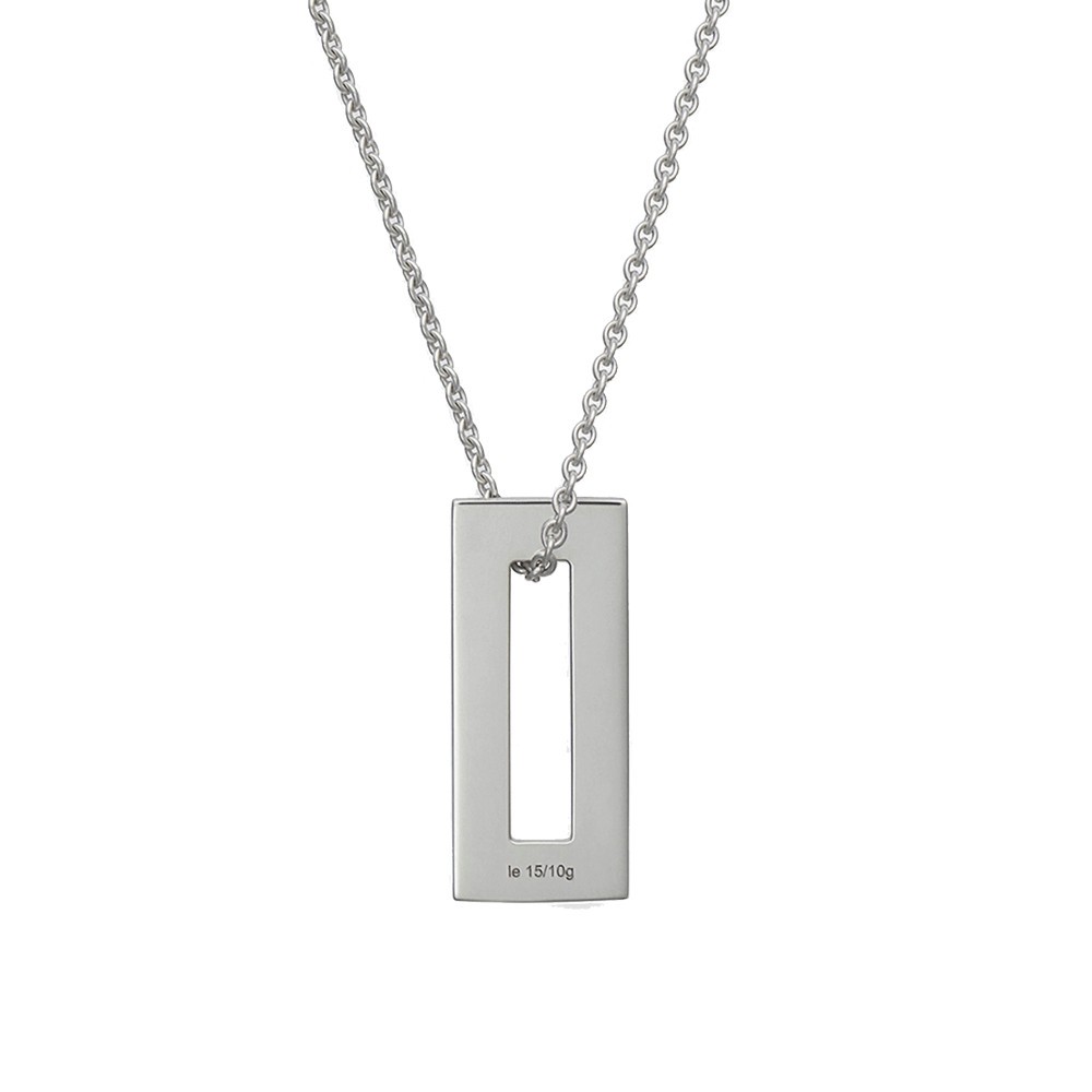 Médaille Le Gramme Rectangle 1,5 g en argent 925 Lisse Brossé