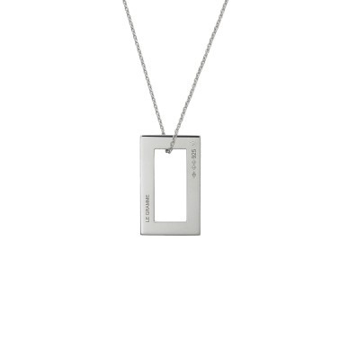 Médaille Le Gramme Rectangle 3,4 g en argent 925 Lisse Poli