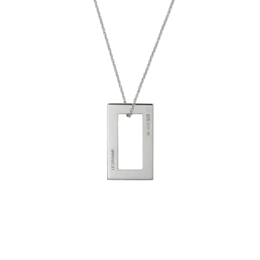 Médaille Le Gramme Rectangle 3,4 g en argent 925 Lisse Poli