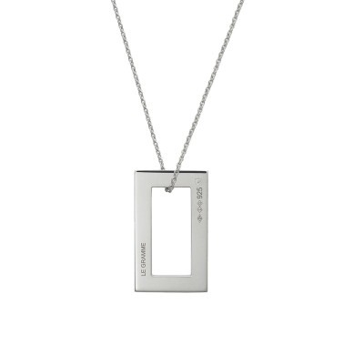 Médaille Le Gramme Rectangle 3,4 g en argent 925 Lisse Poli