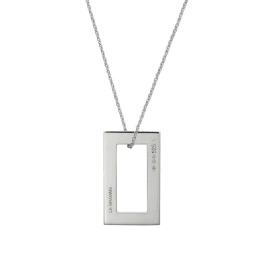 Médaille Le Gramme Rectangle 3,4 g en argent 925 Lisse Poli