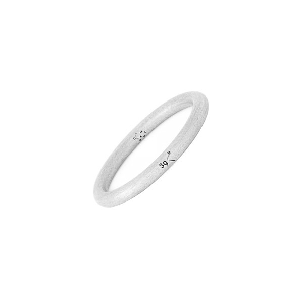 Ring Le Gramme in 925 Silver Rush Smooth Brushed