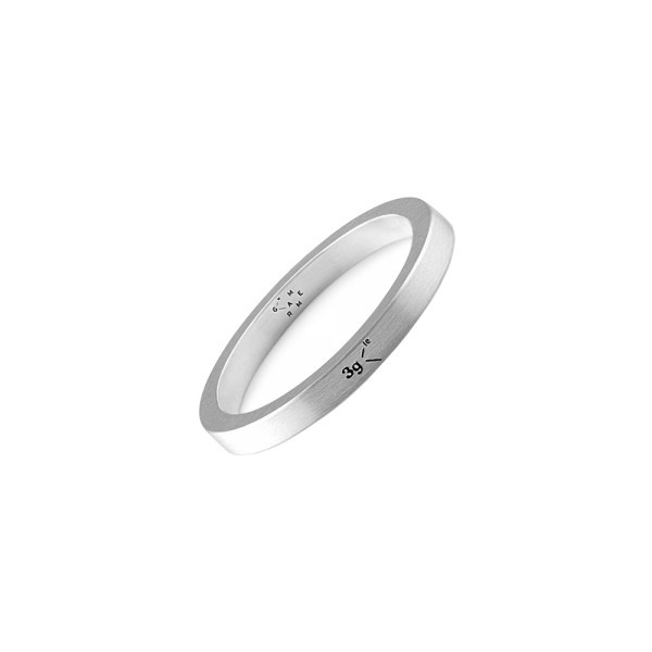 Ring Le Gramme in 925 Silver Ribbon Smooth Brushed
