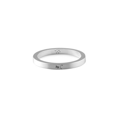 Ring Le Gramme in 925 Silver Ribbon Smooth Brushed