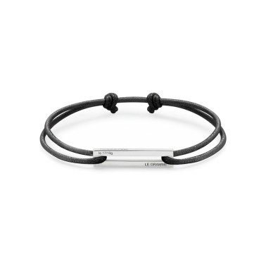 Bracelet Cord Le Gramme in silver 925 and polyester
