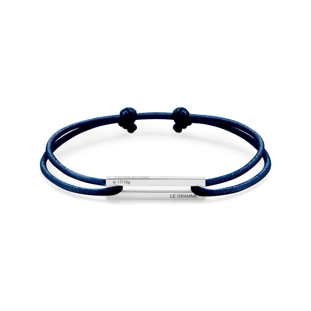 Bracelet Cordon Le Gramme en argent 925 et polyester