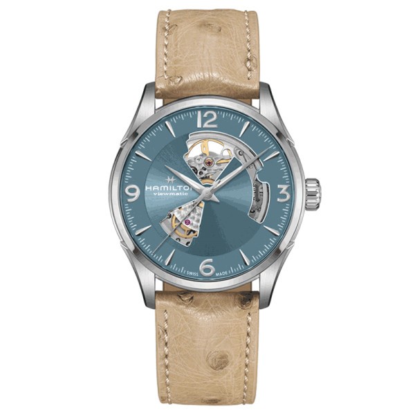 Hamilton jazzmaster clearance open heart gold