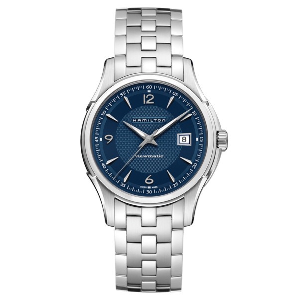 Watch Hamilton Jazzmaster Viewmatic automatic with blue dial and steel bracelet 40 mm