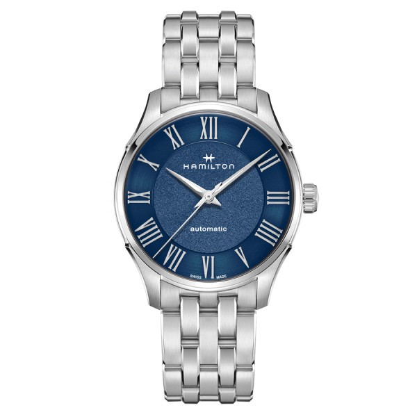 Watch Hamilton Jazzmaster automatic with blue dial and steel bracelet 40 mm