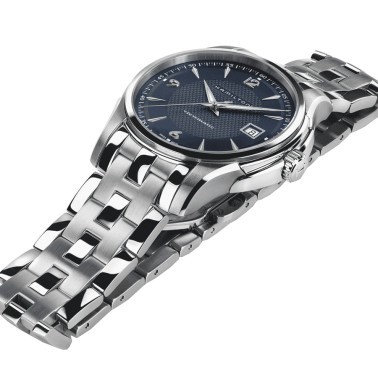 Watch Hamilton Jazzmaster Viewmatic automatic with blue dial and steel bracelet 40 mm