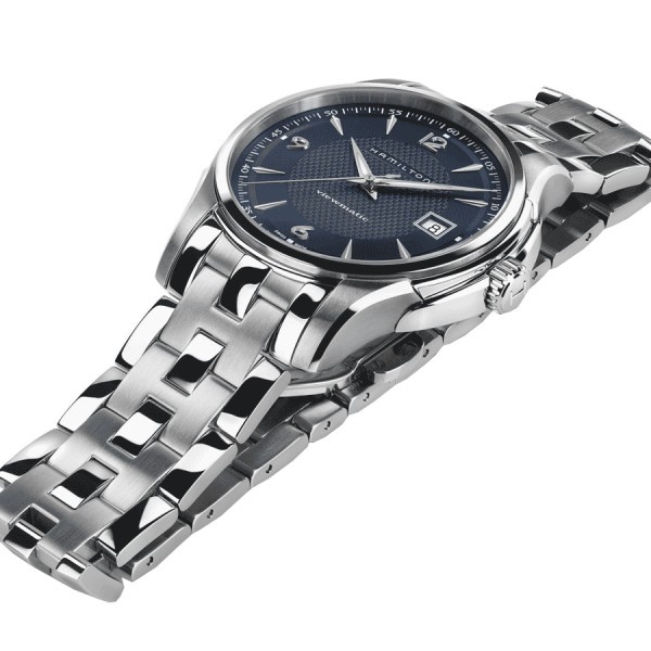 Watch Hamilton Jazzmaster Viewmatic automatic with blue dial and steel bracelet 40 mm