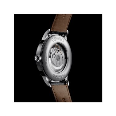 Montre Baume et Mercier Classima automatique cadran argenté bracelet cuir alligator brun 42 mm 10524