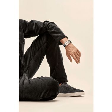 Montre Baume et Mercier Hampton automatique double fuseau bracelet cuir alligator noir