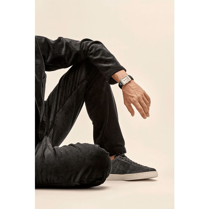 Montre Baume et Mercier Hampton automatique double fuseau bracelet cuir alligator noir