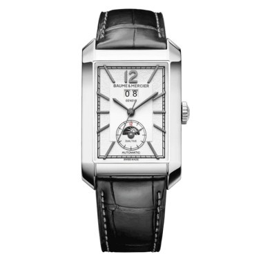 Watch Baume et Mercier Hampton automatic double-spindle black alligator leather strap