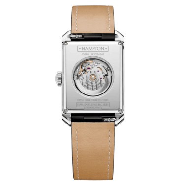 Watch Baume et Mercier Hampton automatic silver dial black alligator leather strap