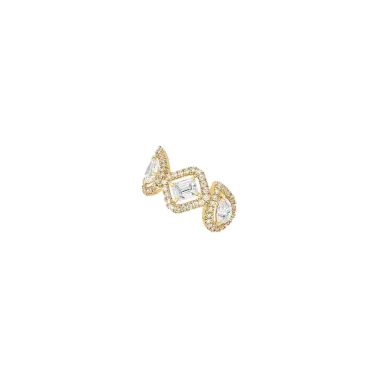 Boucle d'oreille clip Messika My Twin en or jaune et diamants 0,40 carat