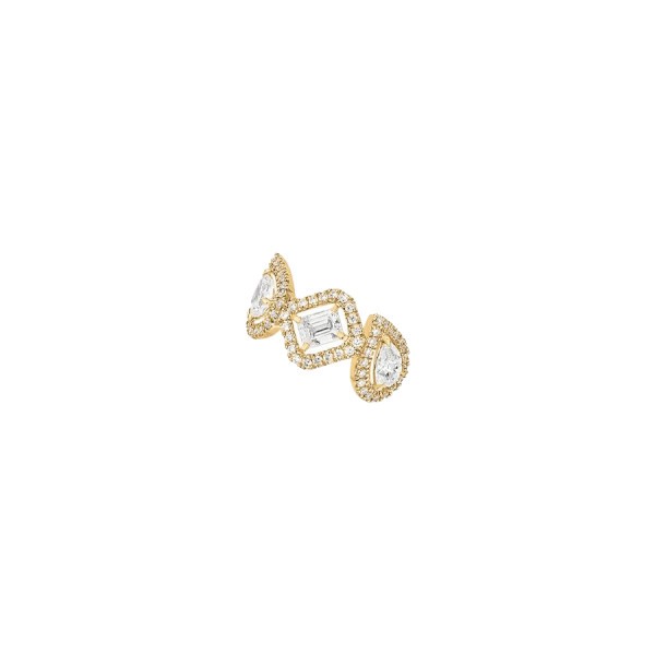 Boucle d'oreille clip Messika My Twin en or jaune et diamants 0,40 carat