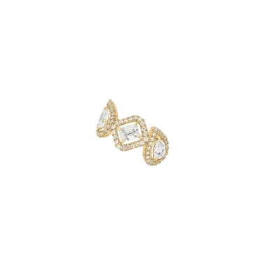 Boucle d'oreille clip Messika My Twin en or jaune et diamants 0,40 carat