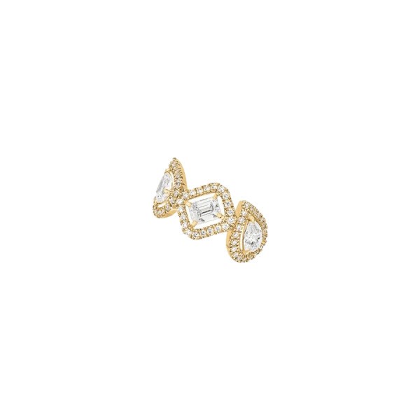 Boucle d'oreille clip Messika My Twin en or jaune et diamants 0,40 carat