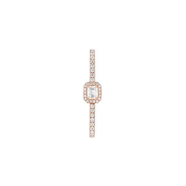 Boucle d'oreille clip Messika My Twin en or rose et diamant émeraude 0,10 carat