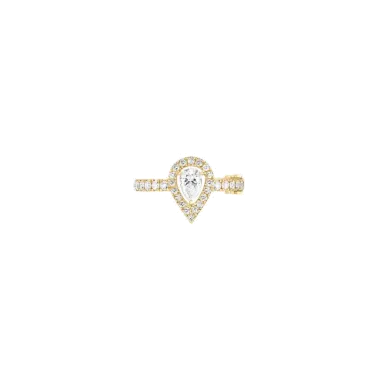 Boucle d'oreille clip Messika My Twin en or jaune et diamant poire 0,10 carat