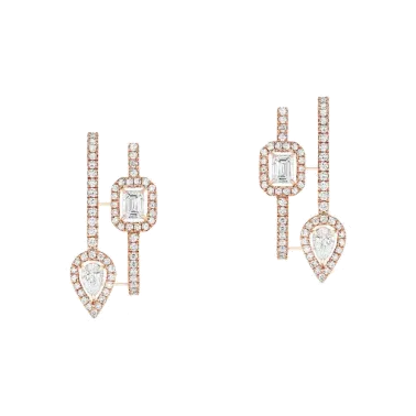 Créoles Messika My Twin en or rose et diamants