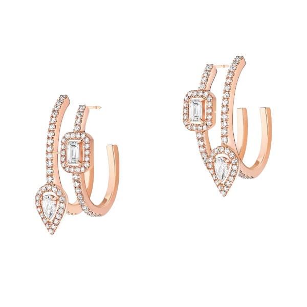 Créoles Messika My Twin en or rose et diamants