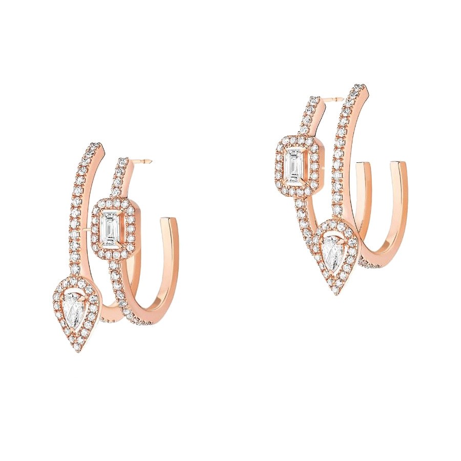 Créoles Messika My Twin en or rose et diamants