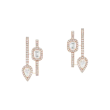 Créoles Messika My Twin en or rose et diamants