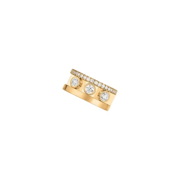 Boucle d'oreille clip Messika Move Romane en or jaune et diamants