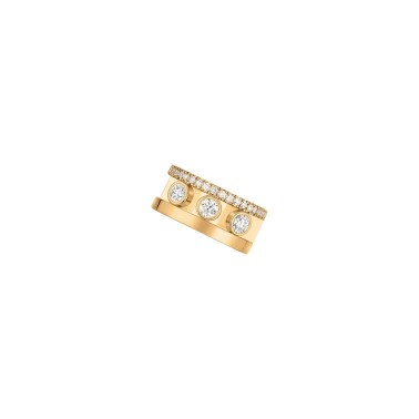 Boucle d'oreille clip Messika Move Romane en or jaune et diamants
