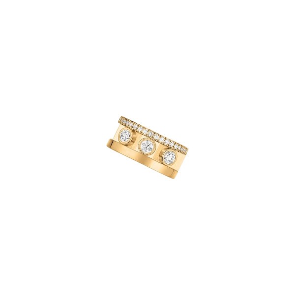 Boucle d'oreille clip Messika Move Romane en or jaune et diamants