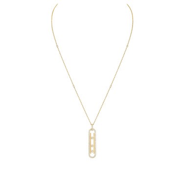 Collier Messika Move 10th petit modèle en or jaune et diamants