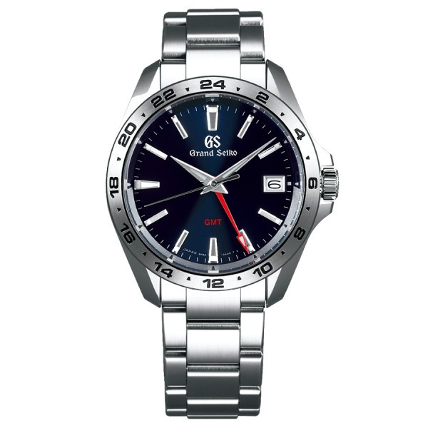 Montre Grand Seiko Sport GMT 9F quartz cadran bleu bracelet acier 39 mm SBGN005G