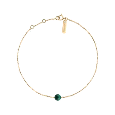 Bracelet Claverin Hope One Malachite et or jaune