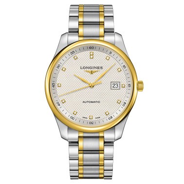 Longines Master Collection automatic watch silver dial steel bracelet gold bracelet 42 mm