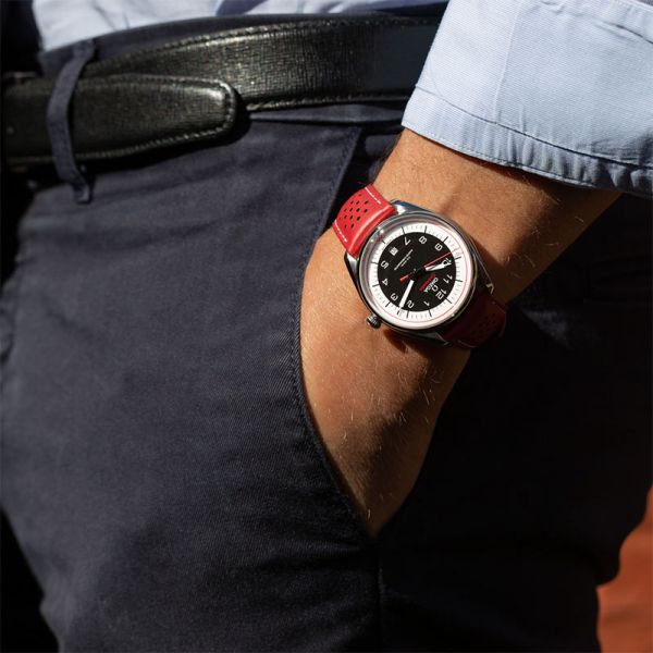 Omega Seamaster Olympic Games watch white dial red leather Omega Seamaster Olympic Games watch white dial red leather