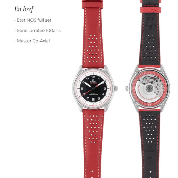 Omega Seamaster Olympic Games watch white dial red leather Omega Seamaster Olympic Games watch white dial red leather