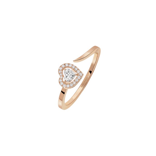 Ring Messika Joy Heart in pink gold and diamonds